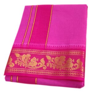 Pink Color Pure Cotton Dhoti
