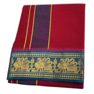 Maroon Color Pure Cotton Dhoti