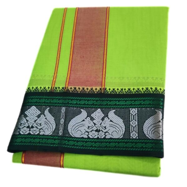 Light Green Color Pure Cotton Dhoti