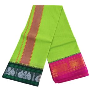 Light Green Color Pure Cotton Dhoti