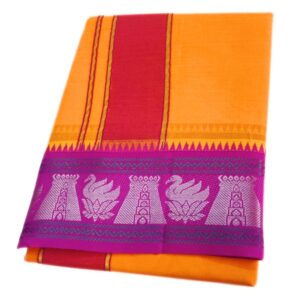 Golden Yellow Color Pure Cotton Dhoti