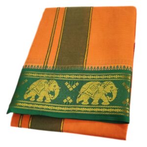 Mango Yellow Color Pure Cotton Dhoti