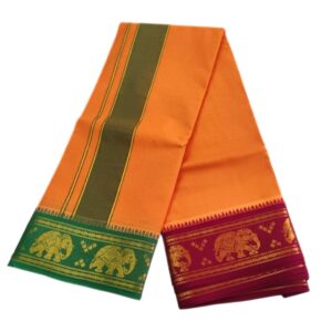 Mango Yellow Color Pure Cotton Dhoti