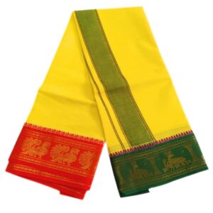 Yellow Color Pure Cotton Dhoti