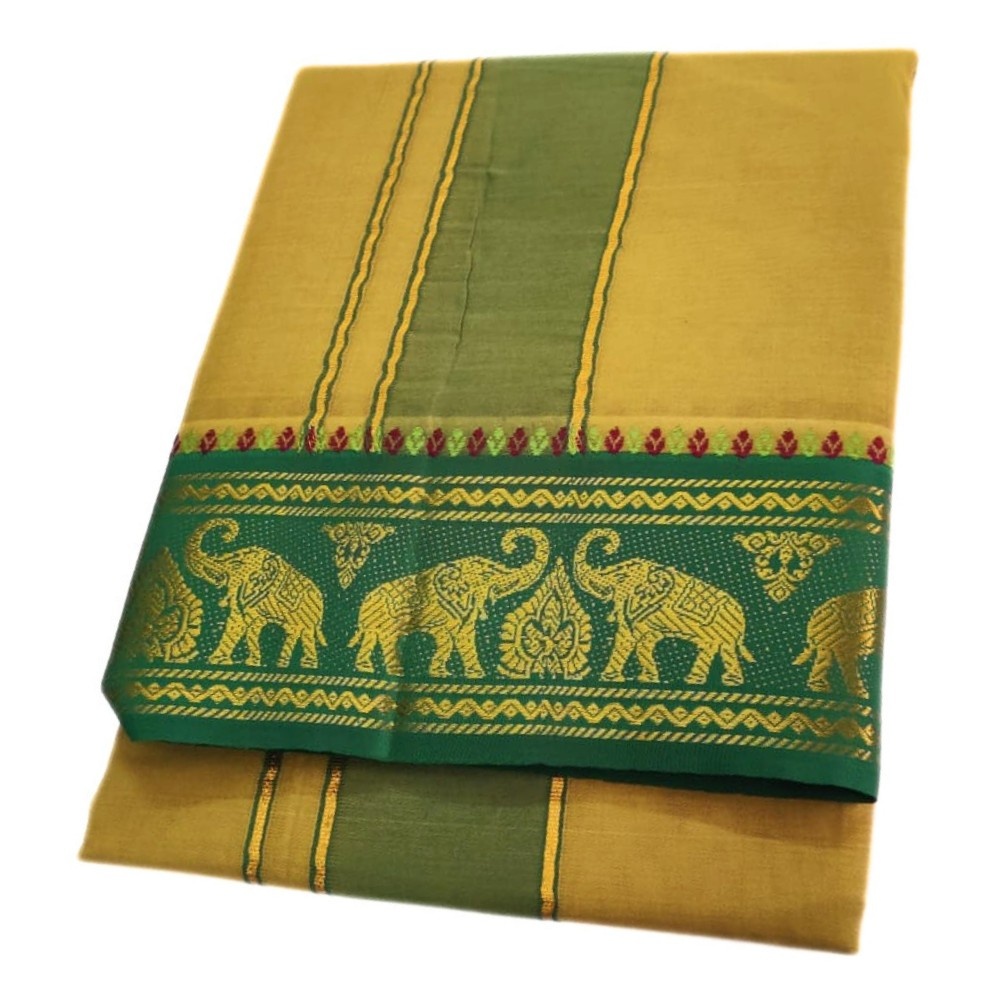 Khakki Color Pure Cotton Dhoti