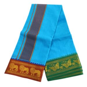 Anandha Blue Color Pure Cotton Dhoti