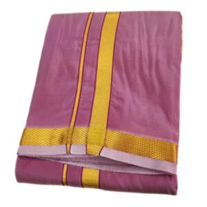 Dark Pink Color Art Silk Zari Dhoti