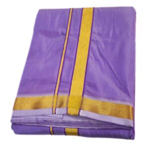 Lavender Color Art Silk Zari Dhoti