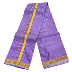 Lavender Color Art Silk Zari Dhoti