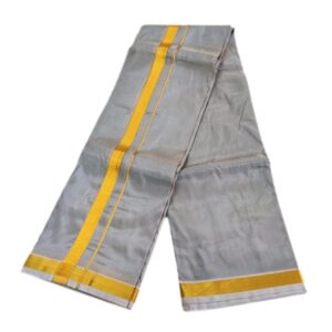 Grey Color Art Silk Zari Dhoti