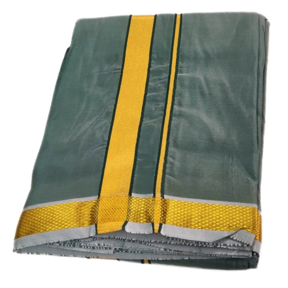 Olive Green Color Art Silk Zari Dhoti