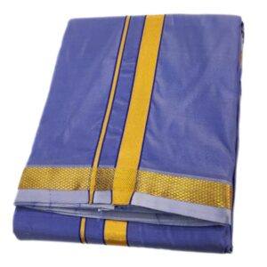 Purplish Blue Color Art Silk Zari Dhoti