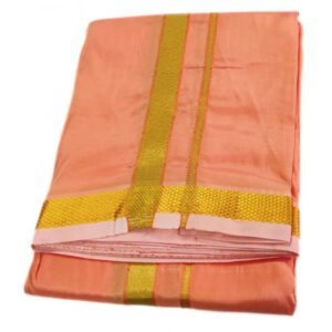 Kanakambaram Color Art Silk Zari Dhoti