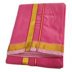 Pink Color Art Silk Zari Dhoti