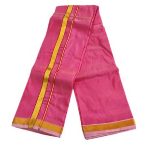 Pink Color Art Silk Zari Dhoti