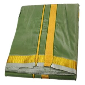 Green Color Art Silk Zari Dhoti