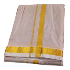 Beige Pink Color Art Silk Zari Dhoti