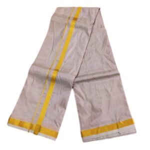 Beige Pink Color Art Silk Zari Dhoti