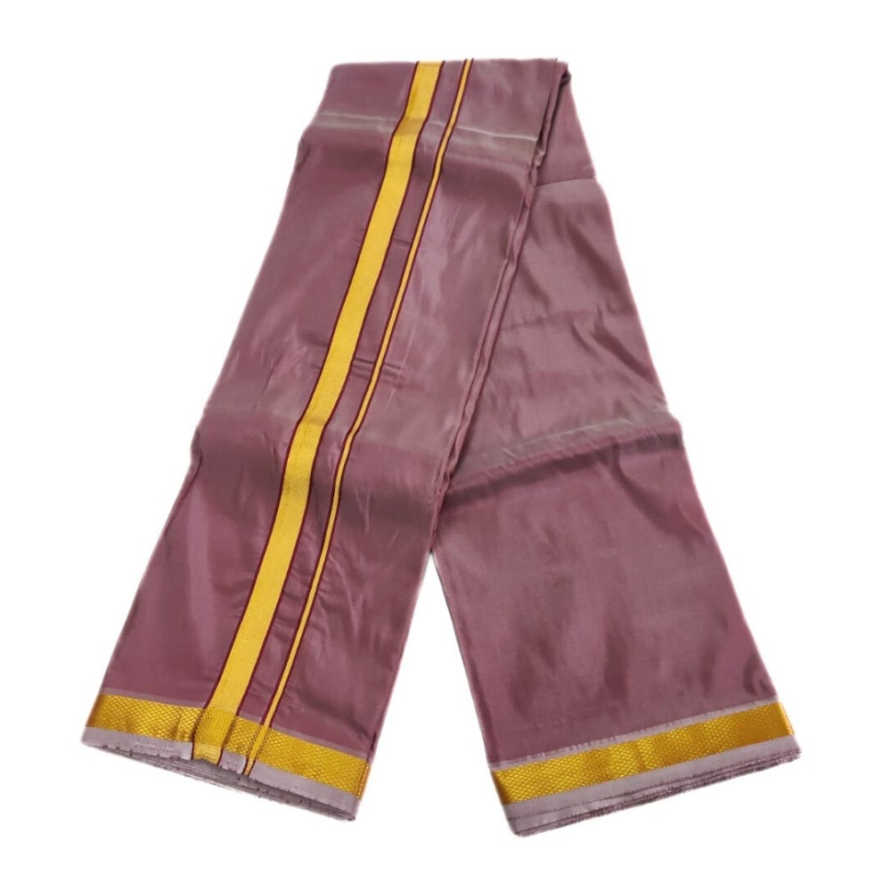 Maroon Color Art Silk Zari Dhoti - Image 2