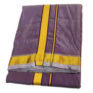 Deep Purple Color Art Silk Zari Dhoti