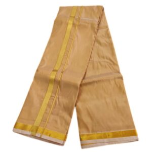 Dark Sandal Color Art Silk Zari Dhoti