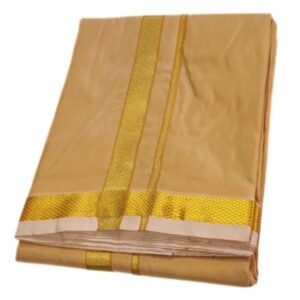 Dark Sandal Color Art Silk Zari Dhoti