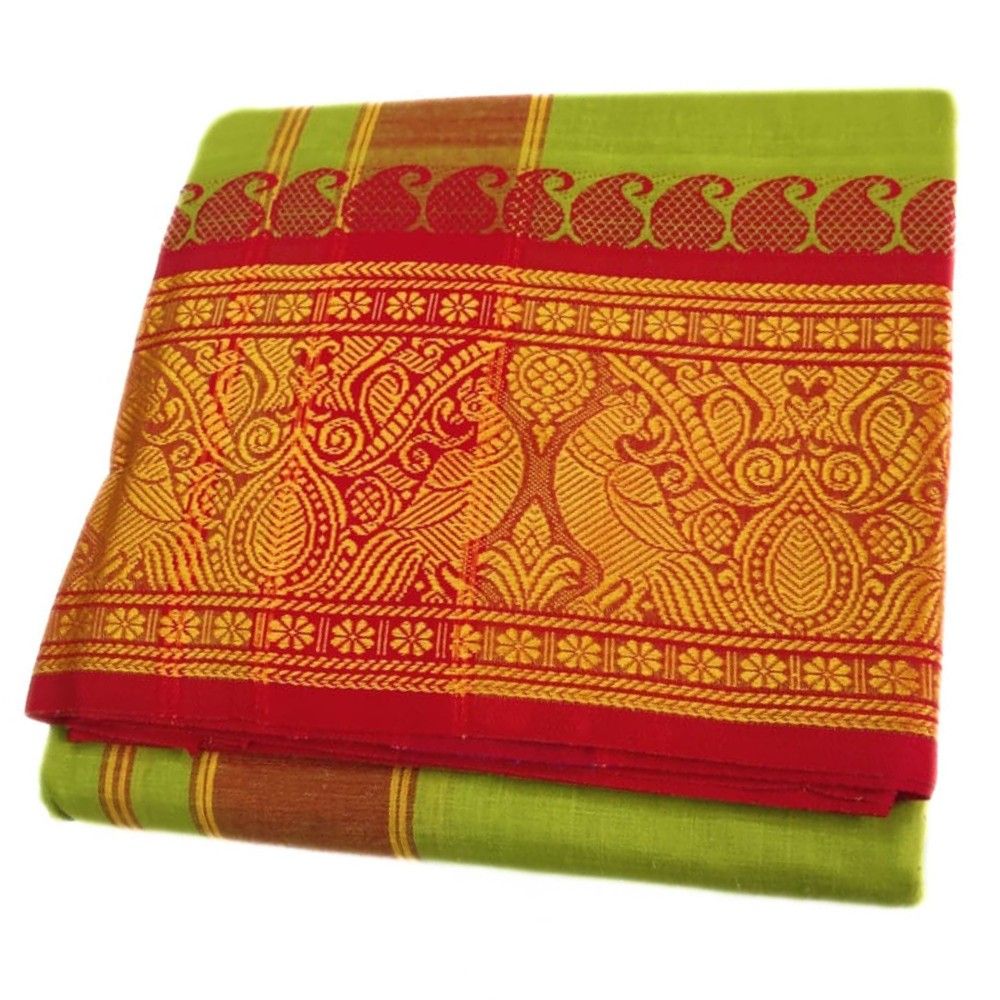 Mint Green Color 8 Inch Jacquard Dhoti
