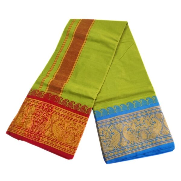 Mint Green Color 8 Inch Jacquard Dhoti - Image 2