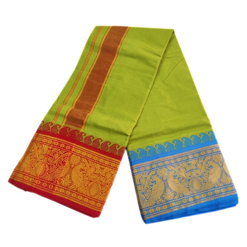 Mint Green Color 8 Inch Jacquard Dhoti - Image 2