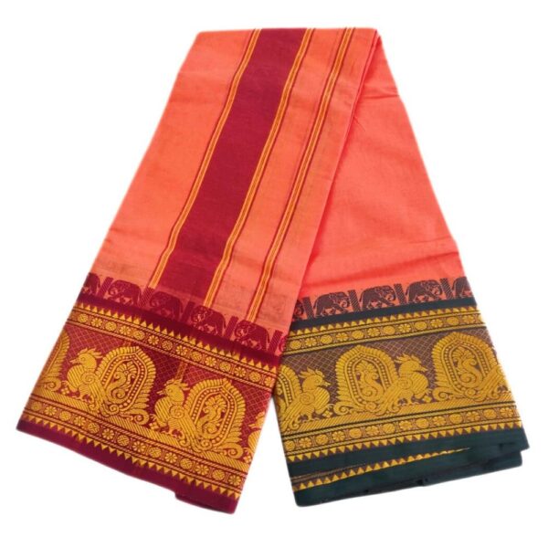Kanakambaram Color 8 Inch Jacquard Dhoti - Image 2