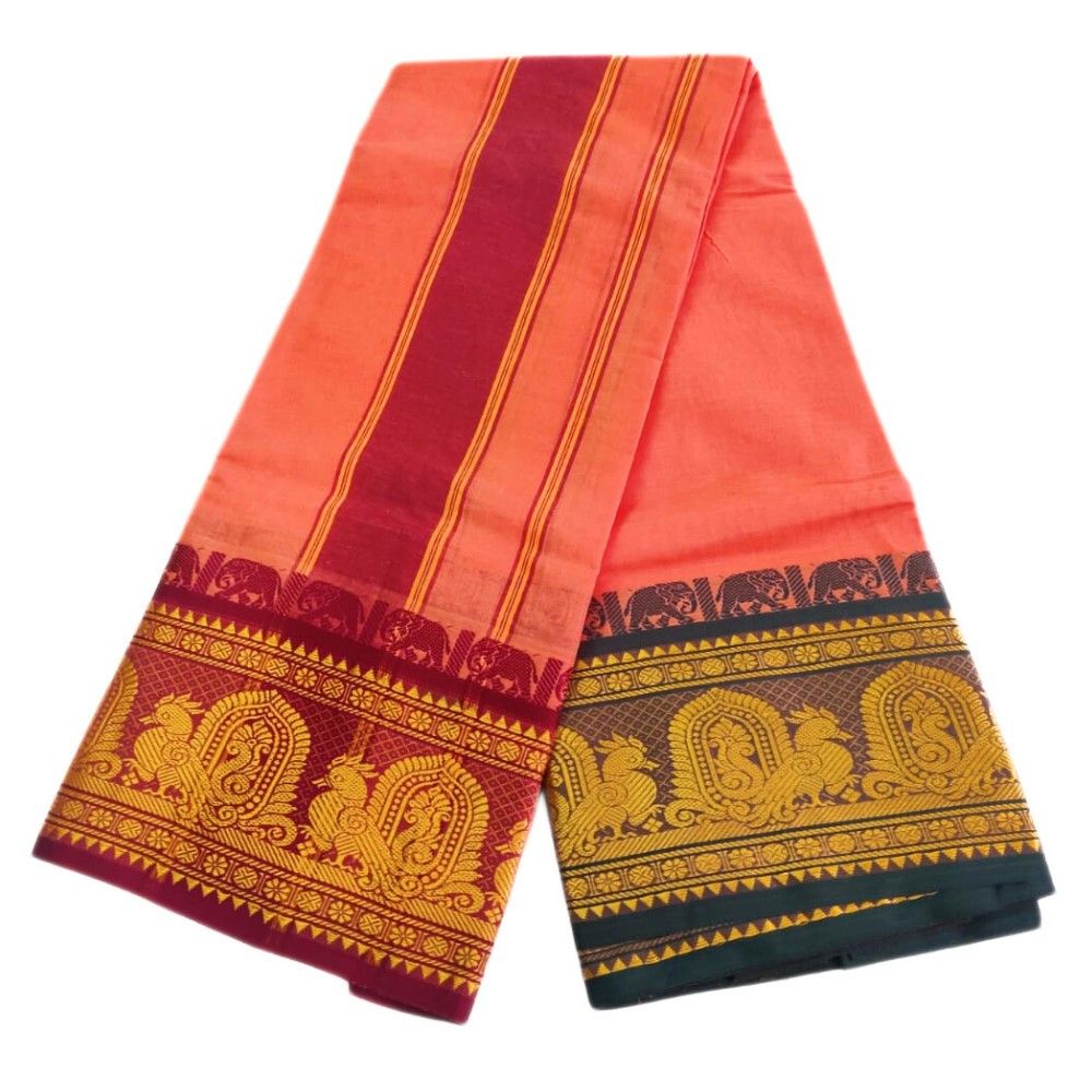 Kanakambaram Color 8 Inch Jacquard Dhoti - Image 2