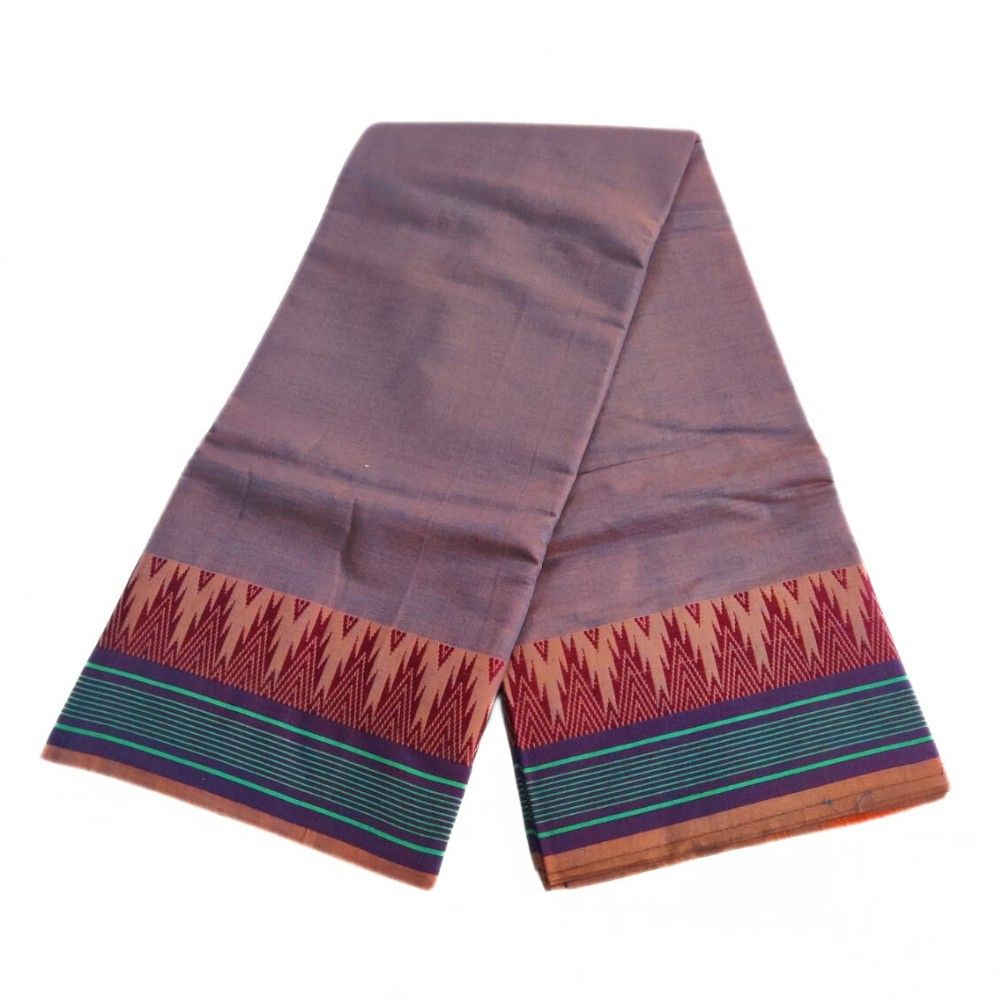 Dual Tone Fancy Gundanji Temple Border Dhoti - Image 2
