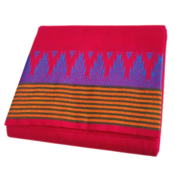Red Color Fancy Gundanji Temple Border Dhoti