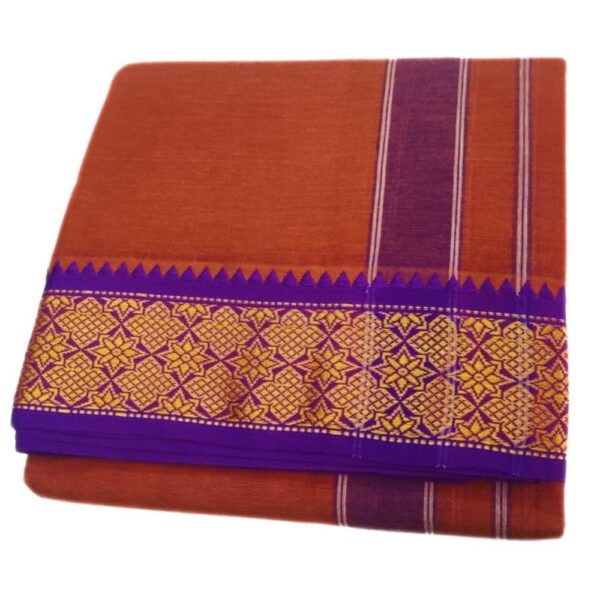 Kavi Color 3 Inch Jacquard Cotton Dhoti