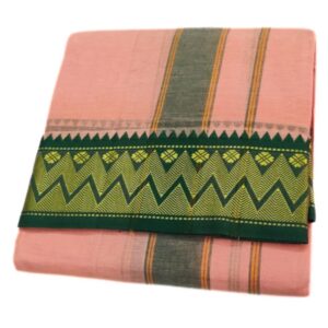 Light Kavi Color 3 Inch Jacquard Cotton Dhoti