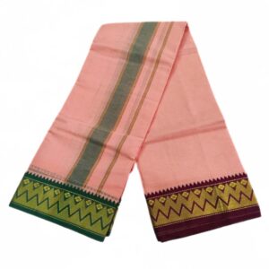 Light Kavi Color 3 Inch Jacquard Cotton Dhoti