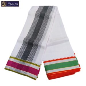 Mokku Pate Vaishnava White Dhoti