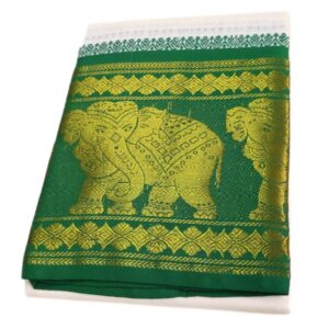 Elephant Designed 10 Inch Jacquard Dhoti