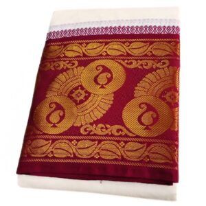Mango Flower Designed 10 Inch Jacquard Dhoti