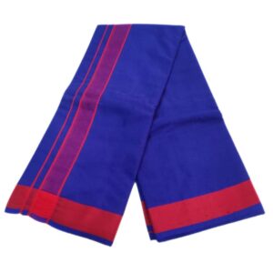 Blue Color Dhoti With 2 Inch Gundanji Border