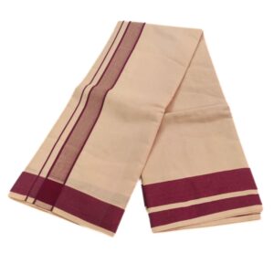 Light Kavi Color Dhoti With 2 Inch Gundanji Border