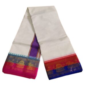 Double Color Lingam Nandhi Designed Border Premium Quality Dhoti