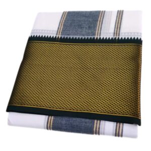 32 Kan Mayilkan Border Cotton White Dhoti