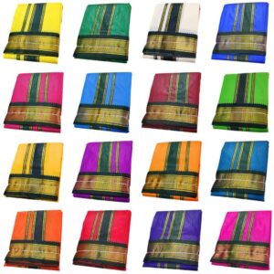 Premium Karishma Pattu Mayilkan Border Dhotis Sets