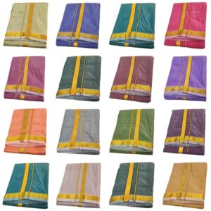 Semi Pattu Gold Zarigai Dhotis