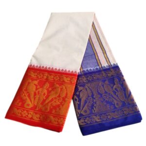 Parrot Designed 10 Inch Jacquard Dhoti
