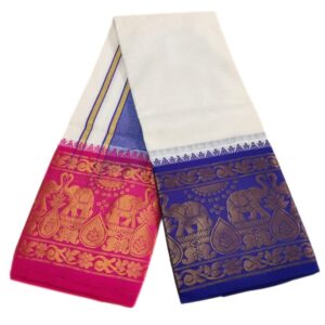 Double Elephant Designed 10 Inch Jacquard Dhoti
