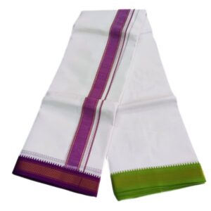 2 Inch Special Border White Mayilkan Dhoti