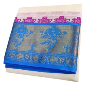 7 Inch Lord Shiva Dancing Designed Half White Dhoti 9×5