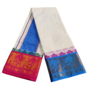 7 Inch Lord Shiva Dancing Designed Half White Dhoti 9×5